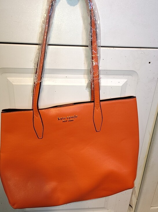 kate spade Handbags - kate spade Bright Orange Leather Tote